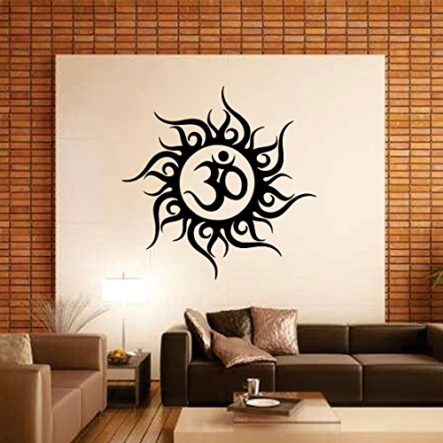 Lotus Om Self Adhesive VinylWaterproof Decorative Wall Stickers for Hall, Bedroom, Kitchen and Furniture