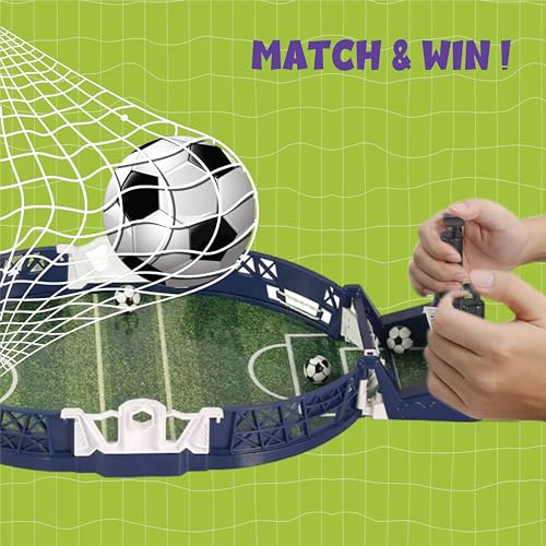 ToyMagic Mini Football Game|Indoor Mini Tabletop Soccer Game|2 Players Interactive Hand Football Board Game|Sport Game for Boys & Girls 4+|Best Birthday Gift|Family Games|Table Game Toy|Made in India