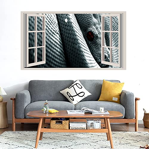 GADGETS WRAP Printed Wall Decal Sticker Fake Window Style Decal (90cm x 50cm) - Grey Boa