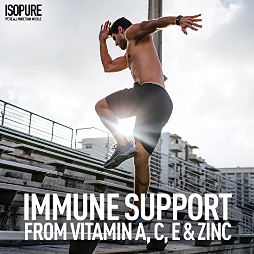 Isopure Whey Protein Isolate Powder (1 kg, Vanilla) with less than 1.5gm of Carbs and Vitamins for Immune Support