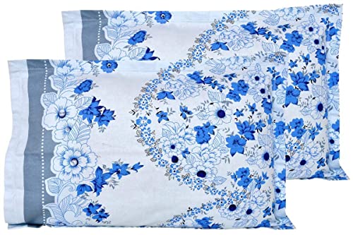 Sleepwell Cloud Cotton Fibre Soft Pillow with Pillow Cover Pack of 2 (White, Standard)