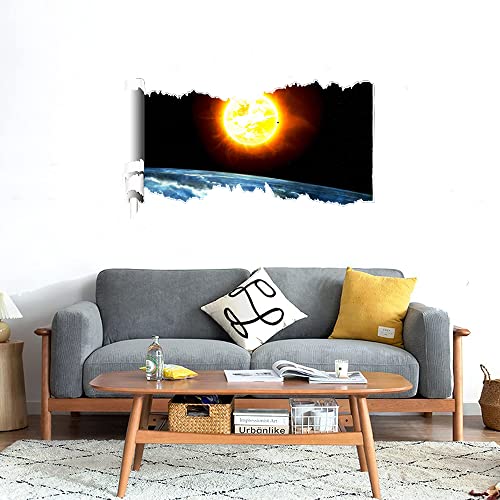 GADGETS WRAP Printed Wall Decal Sticker Scratched Paper Style Wall Decal (90cm x 50cm) - Sun Flares On