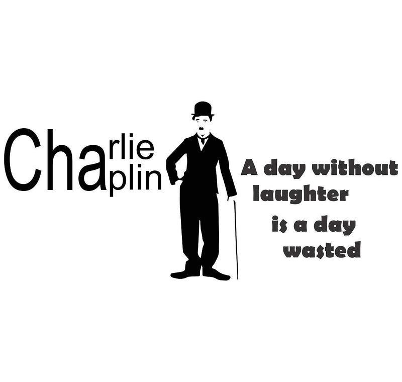 Tuffuk Charlie Chaplin Large Vinyl Wallstickers for Home Decorations(110 cm x 50 cm)5TZ128