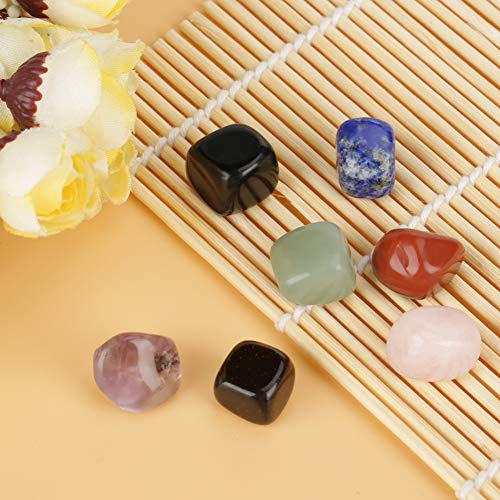 Chakras Healing Stone, 7Pcs Energy Magnification Chakra Stone, Tumbled Stones Set for Energy Charged Chakra Balancing