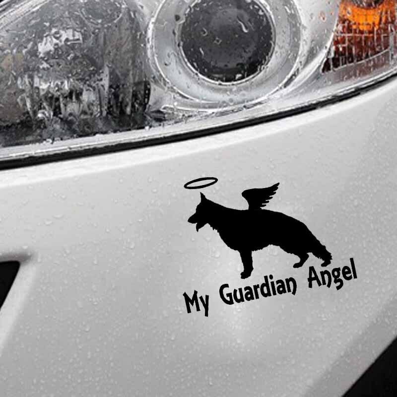 GADGETS WRAP Vinyl Wall Decal Sticker My Guardian Angel Pet Dog Car Sticker Silhoutte