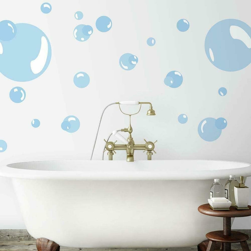 GADGETS WRAP RMK1846SCS Bubbles Peel & Stick Wall Decals, Blue Sticker