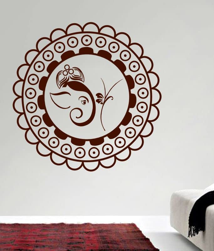 Delight Art Ganesh Ji Wall Sticker Size - (57 * 57) cm