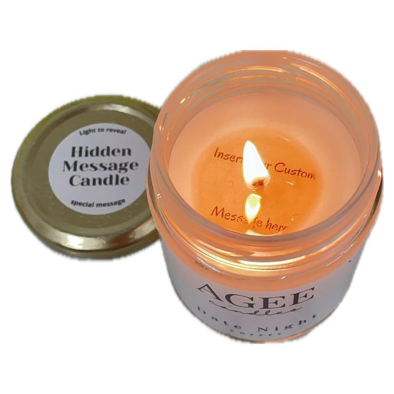 Custom Hidden Message Candle - Personalize Your Surprise Message | 100% Soy Wax | Eco-Friendly | Richly Scented | Clean Burning | Upto 40 hrs Usage (Dream - Oud)