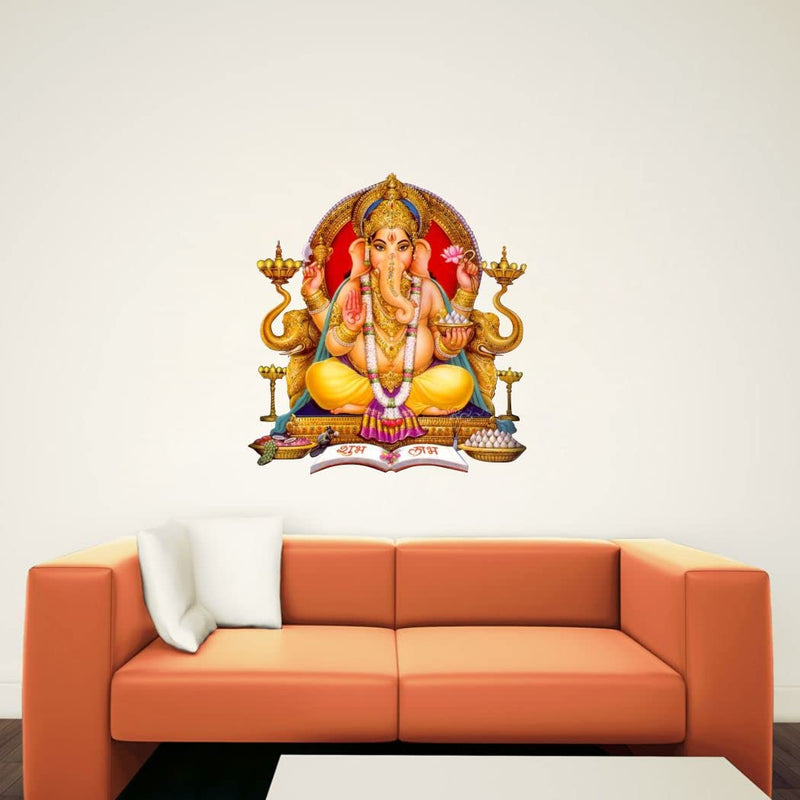 Delight Art Shree Lord Ganesha Ganpati ji Wall Sticker Size - ( 49*56 ) cm Model id - ( DAMC00733L )