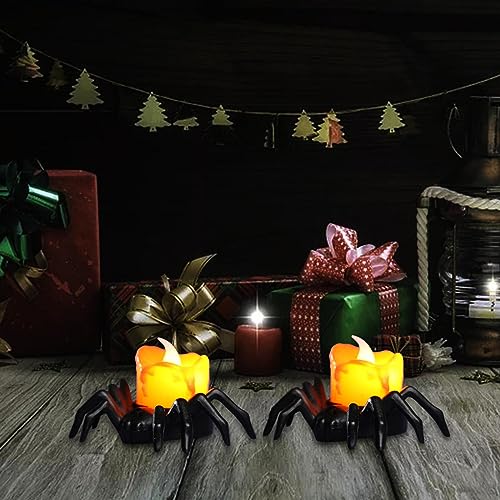 SAZ DEKOR 2X Pumpkin Candle Light Electric Candle Lantern for Festival Halloween Party