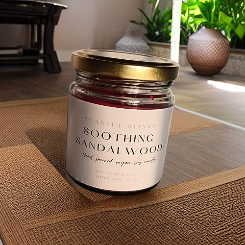 Scarlet Blinks Citrus Sorbet and Sandal Wood Candles | Soy Wax Candles | Aroma Therapy Candles | Burning Time :-45 HRS Pack of 2