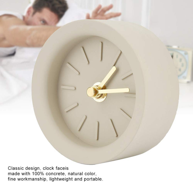 Concrete Clock, Ultra-Silence Technology Thickened Material Table Clock for Office for Kitchen