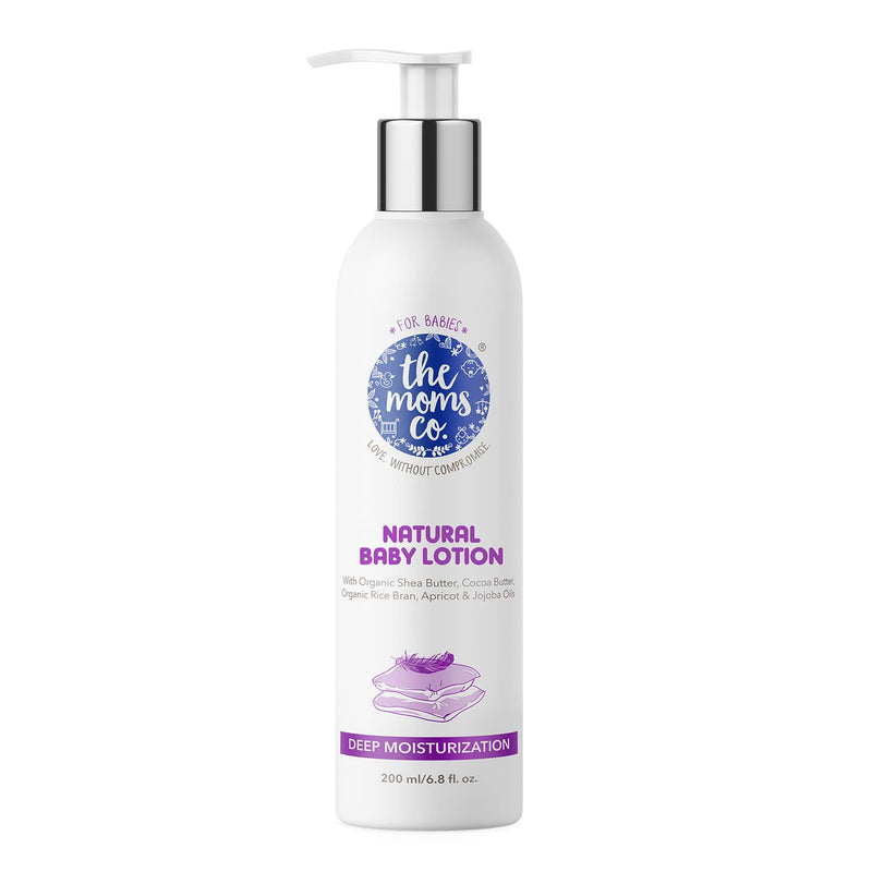 The Moms Co. Natural Baby Lotion, Australia-Certified Toxic-Free & Allergen-Free|Baby Body Lotions with Shea Butter & Avocado Oil (200ml)