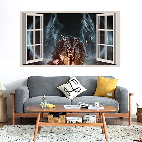 GADGETS WRAP Printed Wall Decal Sticker Fake Window Style Decal (90cm x 50cm) - Far Cry Primal Legend of The Mammoth Missions