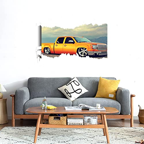 GADGETS WRAP Printed Wall Decal Sticker Scratched Paper Style Wall Decal (90cm x 50cm) - Orange Low Ride