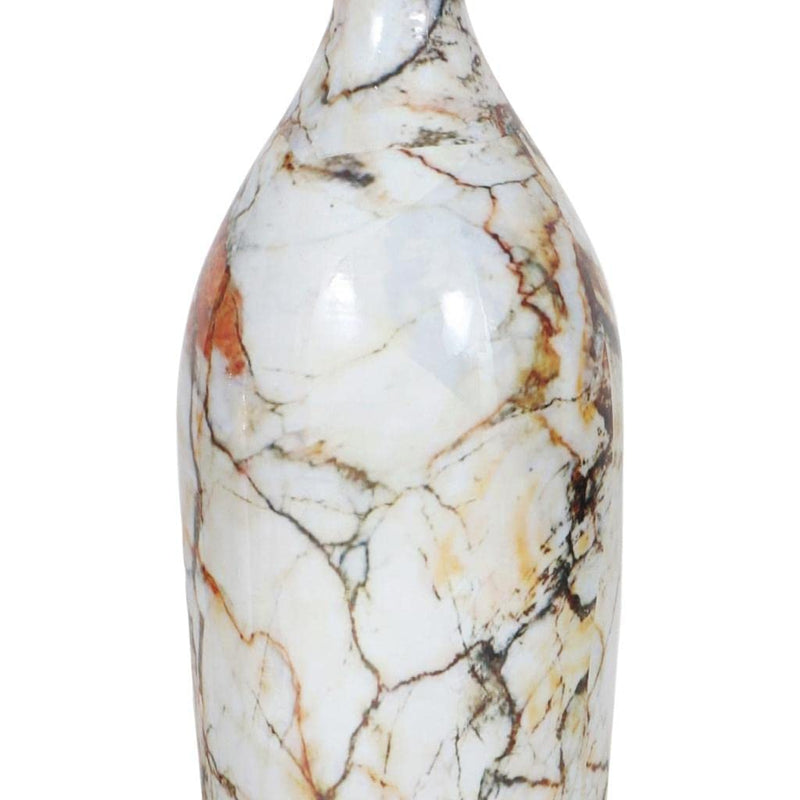 C.D Metal Unbreakable Flower Vase White Stone