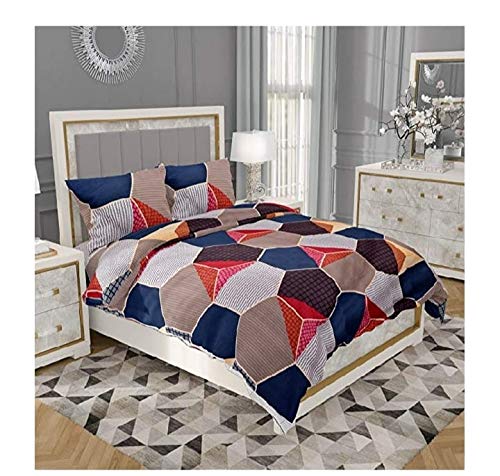 OMAJA HOME Super Soft Touch King Size Woolen Velvet Bed Sheet for Double Bed (Colour and Print Maybe Very) Multicolour