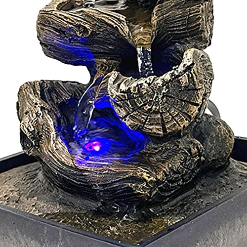 BNF Desktop Water Fountain Waterfall Resin Crafts Flowing Water for Garden Decor Style B