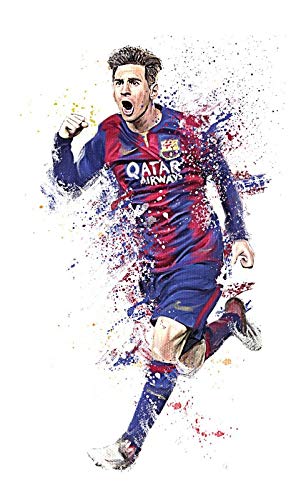 DivineDesigns™ Messi Wall Sticker for Living Room, Bedroom, Office Wall Decorations Pack of 1, (18 X 31 Inch)