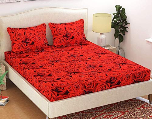 Queen Size 3D Printed BEDSHEET(90 * 90) with Pillow Cover(18 * 28)