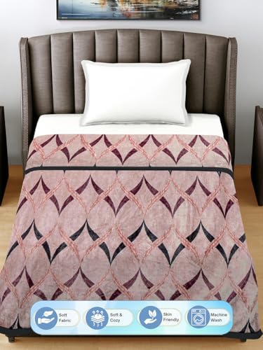 FABINALIV Multicolor Geometric 290 GSM Ultra Soft Single Bed AC Blanket (FLSBK-1001-Multi)