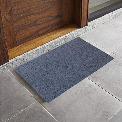 Kuber Industries Rubber 1 Piece Rectangular Door Mat 16X24'' (Grey)