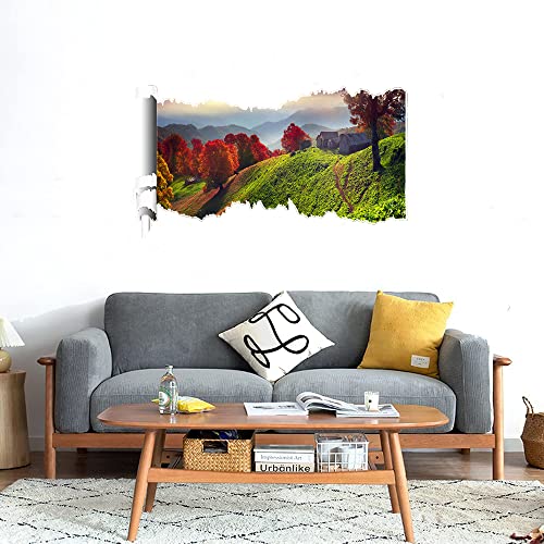 GADGETS WRAP Printed Wall Decal Sticker Scratched Paper Style Wall Decal (90cm x 50cm) - Ukraine Landscape (2)