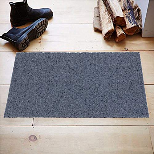 Kuber Industries Rubber 1 Piece Rectangular Door Mat 16X24'' (Grey)