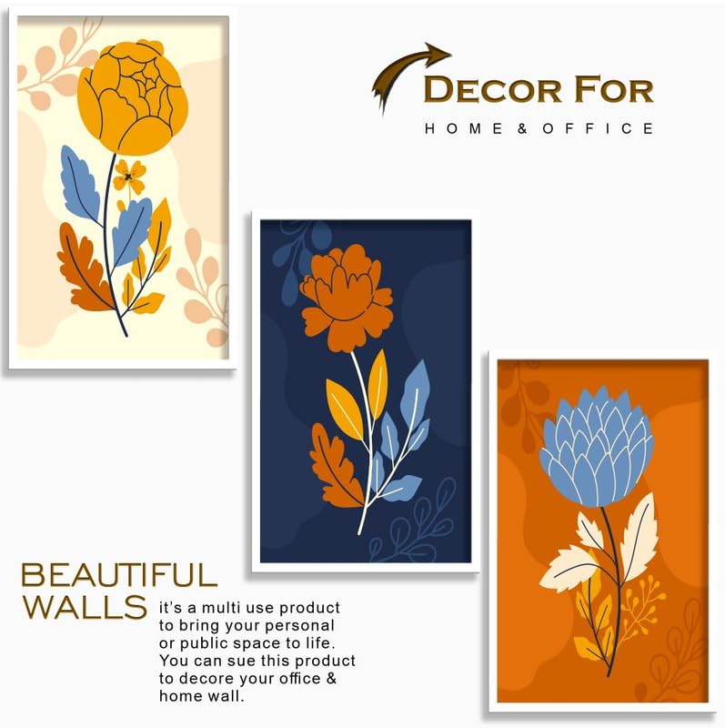 SAF paintings Set of 3 Modern Boho Art Wall Painting For Home And Office ol-COMBO-2161-K3