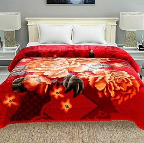 ALCITIC HOME Double ply Luxurious Blanket Mink for doublebed for mild Winters. Supersoft Heavy Blanket