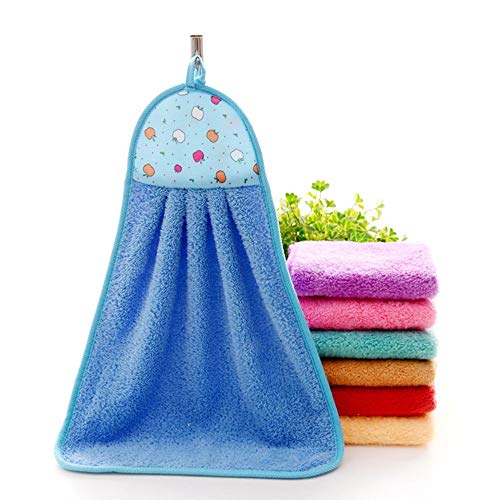 ALOUD CREATIONS 4pc Microfiber Hand Towel | Sink Towel with Hanging Loop | Wash Basin Hanging Hand Towel | for Bathroom Kitchen Home | Multicolour