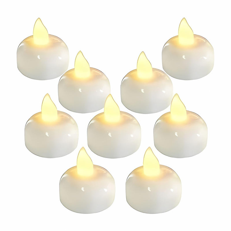 SOLDIFY Waterproof Flameless Floating LED Tealights Candles | Waterproof Flickering Battery Operated LED Tea Light Candle for Party, Centerpiece, Pool & Other Festive Occassion | Pack of 12 (Yellow)