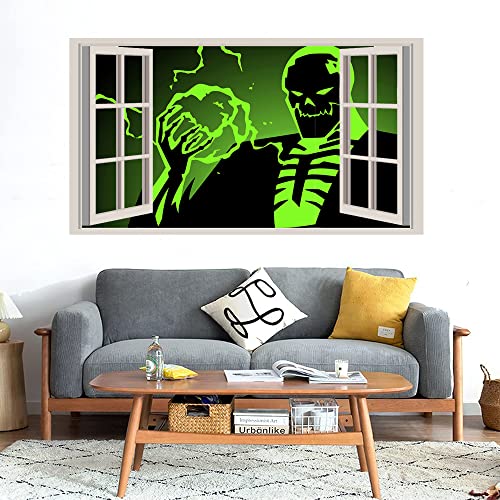 GADGETS WRAP Printed Wall Decal Sticker Fake Window Style Decal (90cm x 50cm) - Bat Villian