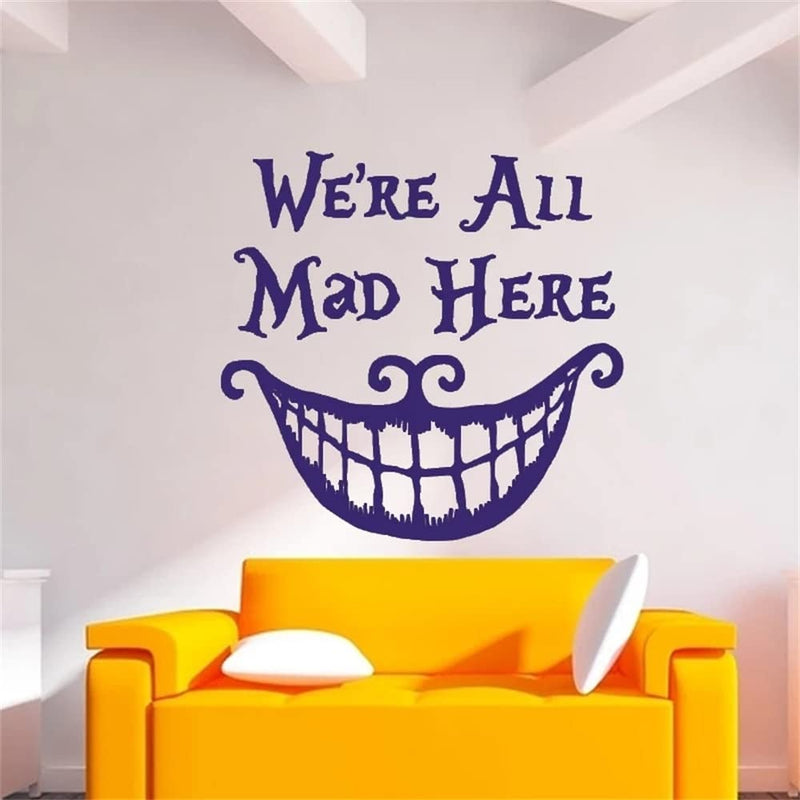 GADGETS WRAP Vinyl Decal Sticker Alice in Wonderland Sticker Quote Purple (Item Finish Size : 57cm x 57cm)