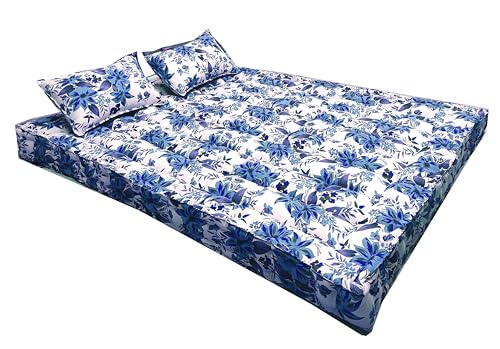 Ozone Mattress Organic Silk Cotton Ilavam Panju Kapok Queen Size Bed Mattress,6.5 x 5 ft / 78 x 60 x 6 Inch, Multicolour (Queen)