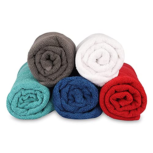 Roseate Elegance 100% Cotton (450 GSM / 70x140 cm) Large Bath Towel Ultra Soft Super Absorbent (Grey) Pack of 1