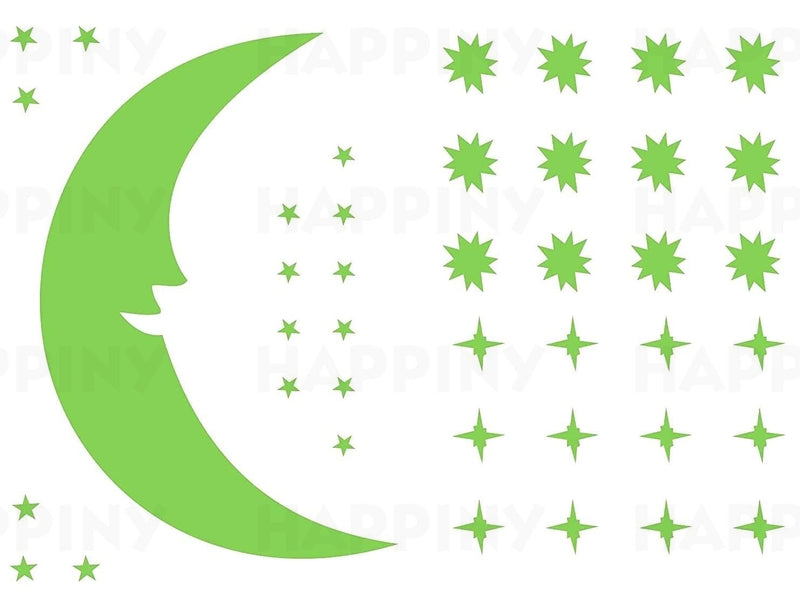 HAPPINY Night Glowing Stickers Radium Stickers for Bedroom/Kid's Room || Glow in The Dark Radium Stars for Ceiling & Decorate Your Dream Walls