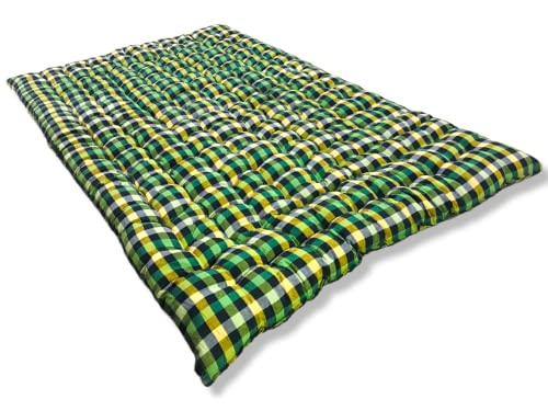 Deevine Craft Soft Cotton Quilt | Foldable Light Weight Filled Single Firm Mattress| Gadda (Multicoloured, 1 Sleeping Capacity, 3 x 6 ft or 72 x 36 Inches)