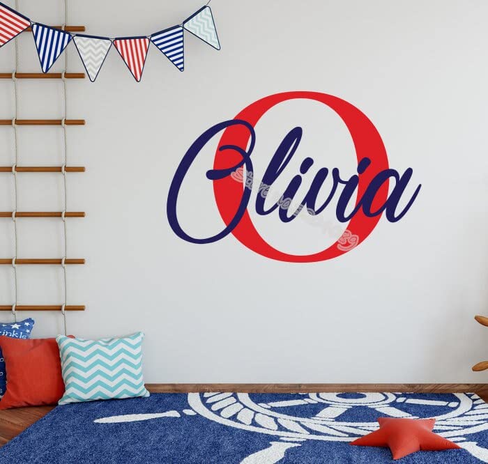 GADGETS WRAP Vinyl Decal Sticker Personalized Custom Name Wall Stickers Girls Boys (Item Finish Size : 28cm x 40cm)