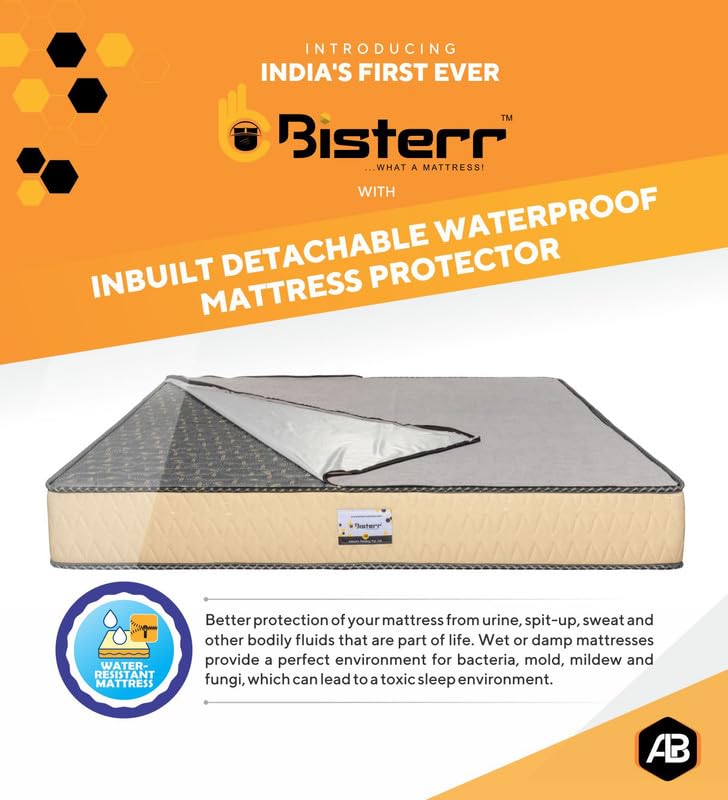 Bisterr Bliss Premium Orthopedic with Ergonomic Support Mattress (King)(72 * 71 * 6)