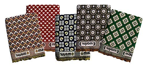 Mandhania Solapur Chaddar 100% Cotton Daily use Single Bed Blanket Pack of 5 Design