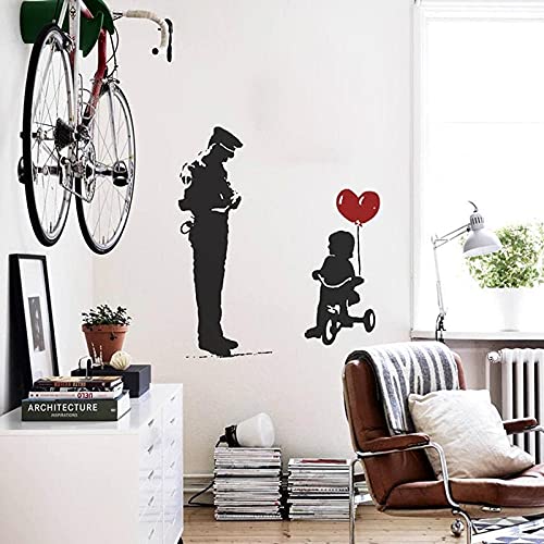 GADGETS WRAP Vinyl Decal Sticker Banksy Police Guard Balloon Girl (Item Finish Size : 64cm x 56cm)