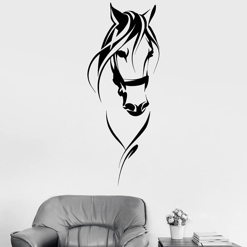 GADGETS WRAP Vinyl Decal Sticker Race Horse Head (Item Finish Size : 124cm x 57cm)