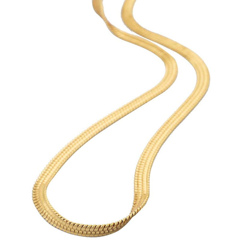 Fashion Frill Gold Plated Long Necklace Jewellery Collection Neck Chain for Men Women Girls Boys Wedding Jewelry