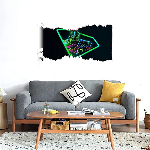 GADGETS WRAP Printed Wall Decal Sticker Scratched Paper Style Wall Decal (90cm x 50cm) - Hulk neon