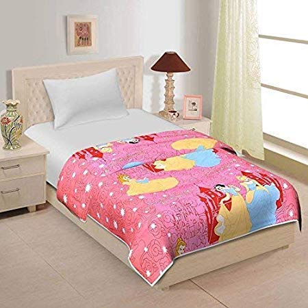 CK CREATION 100% Reversible Single Bed Dohar Combo Microfiber, Polycotton | Soft Light - Weight Bed Dohar | Use for All Season (Barbie Print)