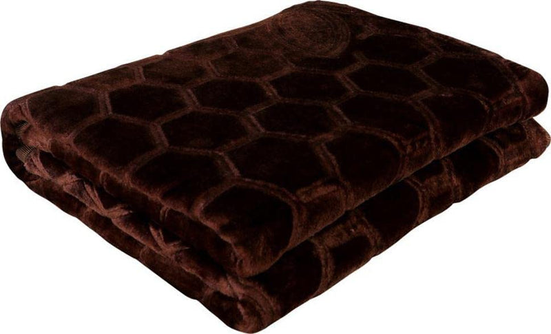 LAARUMI Single Bed Blanket Mink Blanket for Heavy Winter Ac Solid Single Bed Blanket Super Soft Light Winter Blanket (Coffee), Lightweight