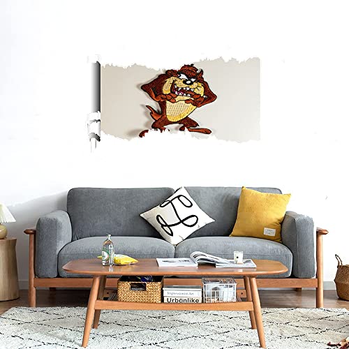 GADGETS WRAP Printed Wall Decal Sticker Scratched Paper Style Wall Decal (90cm x 50cm) - Taz Logo