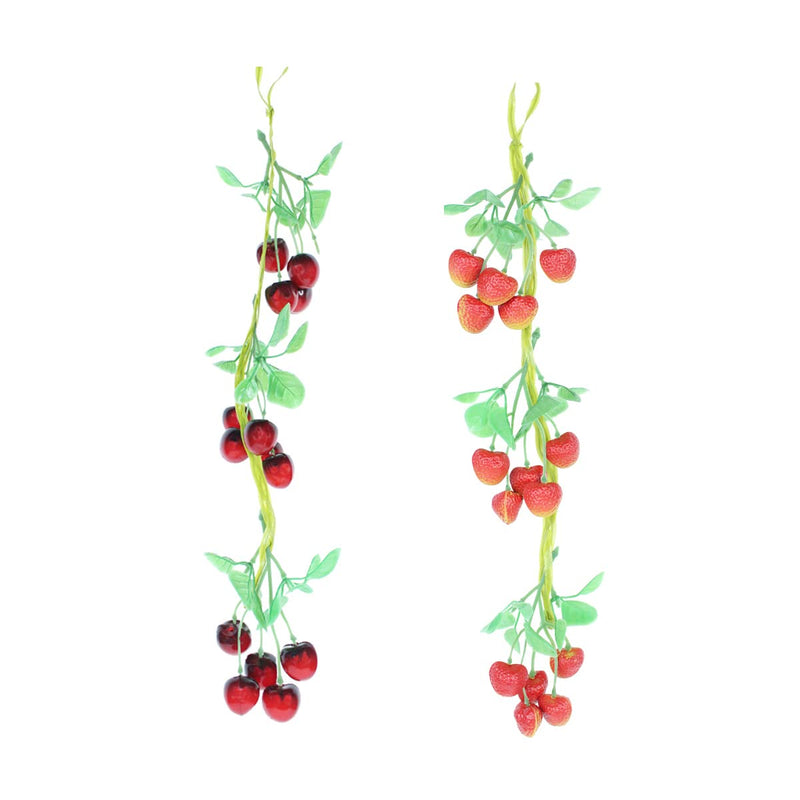 Wonderland ( Set of 2 Artificial Fruit String Combination of Cherry and Strawberry