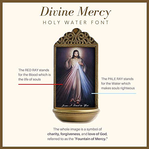 Christian Brands Jesus Divine Mercy Holy Water Font - Marco Sevelli - YC912